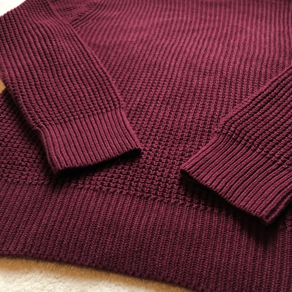 Claiborne Burgundy Mens Knit Crewneck Sweater - Picture 4 of 4